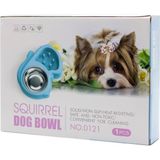 SQUIRREL DOG BOWL ŞEKİLLİ KÖPEK MAMA ve SU KABI - MAVİ