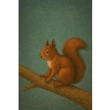 SQUIRREL NOTEBOOK – Grid Paper 5x5 mm | 6x9 in | 80 Pages: Realistic Illustration of a Forest Squirrel | Ideal for School, Nature Notes, or Creative Writing