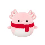 Squishmallows Kabarık eşarp ile pembe axolotl - Archie (30 cm)