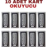 SR-200 Em Metal Kasa Kartlı ve Şifreli Geçiş Sistemi Rfıd Proximity Kart Okuyucu 125 Khz 10 Ade