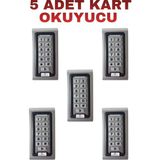 SR-200 Em Metal Kasa Kartlı ve Şifreli Geçiş Sistemi Rfıd Proximity Kart Okuyucu 125 Khz 5 Adet