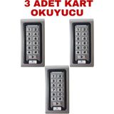 SR-200 Mf Mifare Kartlı ve Şifreli Geçiş Sistemi Metal Kasa Rfıd Kart Okuyucu 13.56 Mhz 3 Adet - Genel - Renkli