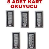 SR-200 Mf Mifare Kartlı ve Şifreli Geçiş Sistemi Metal Kasa Rfıd Kart Okuyucu 13.56 Mhz 5 Adet - Renkli