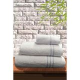 S&r 3'lü Banyo Havlu Seti - Hamam Havlu Takımı %100 Pamuk - Beyaz - 1 Adet Banyo Havlusu, 1 Adet El Havlusu, 1 Adet Yüz Havlusu