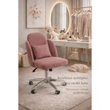SR Dekoratif Çalışma Sandalyesi, Gül Kurusu | Makyaj Masası, Home Office ve Butik Kullanım - Pembe