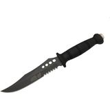 SR S008B Lejyoner Tırtıklı Outdoor Bıçağı 29 cm - Kauçuk Sap, Perçinli