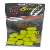 Sr Sazanrig 16 mm Yüzen Silikon Fluo Yeşil Dumbell Tipi Yapay Yem (12 Adet)