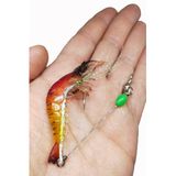 Sr Sazanrig Karides Shrimp Balik Yemi Fosforlu Kancali 75 Mm 5.5 Gr Kirmizi Sahte Silikon