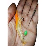 Sr Sazanrig Karides Shrimp Yapay Silikon Balık Yemi Fosforlu Kancalı 8.5 cm 6 gr - TURUNCU