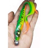 Sr Sazanrig Shock Tail 19 cm Üçlü Iğne No:6 Çelik Tel Modifiyeli Hazır Zokalı Silikon Yem 26 gr