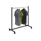 SR SEÇKİN RAF Ekonomik Tek Katlı Tekerlekli Askılık Elbise Askılığı Orta Stand