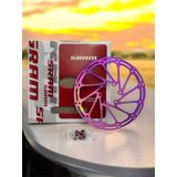 Sram 160 Mm Bukalemun Rotor Bisiklet Disk Fren Rotoru 160mm 6 Vida Mtb Ultra Hafif Rainbow Rotor Siyah
