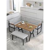 Src Serisi Mutfak, Balkon Köşe Takımı, 70 x 110 cm Atlantik Masalı - Açık Gri - 70x110