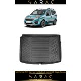 Srcmats Fiat Fiorino 2018 Model Halı Zeminli Araca Özel 3D Bagaj Havuzu