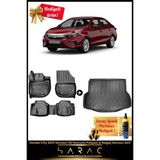 Srcmats Honda City 2021 Sonrası Araca Özel 3D Havuzlu Paspas & Bagaj Havuzu Seti - Siyah