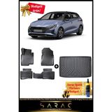 Srcmats Hyundai I20 Benzinli Elite Plus 2020 Sonrası 3D Havuzlu Paspas & Alt Bagaj Havuzu Seti+ - Siyah
