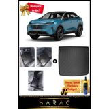 Srcmats Peugeot 3008 Hybrid 2024 Sonrası Araca Özel 3D Havuzlu Paspas & Üst Bagaj Havuzu Seti+ - Siyah