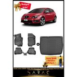 Srcmats Seat Leon 2005-2012 Araca Özel 3D Havuzlu Paspas & Bagaj Havuzu Seti - Siyah