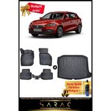 Srcmats Seat Leon 2020 Sonrası Otomatik Vites Araca Özel 3D Havuzlu Paspas & Bagaj Havuzu Seti - Siyah