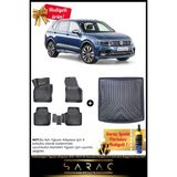 Srcmats Volkswagen Tiguan Allspace 2016-2023 3D Havuzlu Paspas & 5 Koltuklu Bagaj Havuzu Seti+ - Siyah