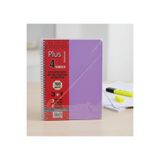 Srctech 3+1 Ayraçlı A4 Defter 4 Konulu 100 Yaprak 3 Kareli 1 Çizgili Spralli Plastik Kapak Seperatörlü