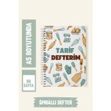 Srctech Yemek Tarif Defteri A5 Boyutunda Spiralli 50 Yaprak/100 Sayfa - 100 Tarif