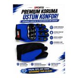 Srkoc Standart Beden Dokunmatik Motor Eldiveni Mavi