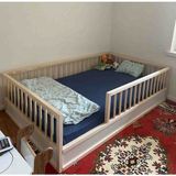 Srky Home Consept Srkyhome Consept Montessori Bebek ve Çocuk Karyolası Doğal Ahşap Yatak - 120 x 200 cm