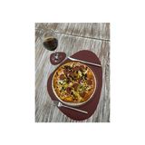 Srn Suni Deri 6Amerikan Servis34×45 ve 6Bardak Altlığı10×12 toplam12 Parça - 32 x 43,5 cm - Bordo