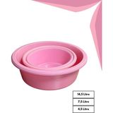 Srt Badya Set 3' Lü | Leğen - Pembe