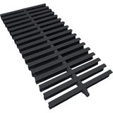 Srt Havuz Savak Izgarası Tek Geçme (19.5 Cm) 10 Metre - Kaydırmaz - Siyah