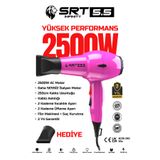SRT Infinity 2500 W Fön Makinesi & Saç Kurutma Turbo Professional Seri 2.5m Uzun Kablolu İtalyan Motor Pembe