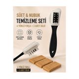 srtfootcare 1 Adet 4 Yönlü Süet Nubuk Temizleme Fırçası + 3 Adet Nubuk Silgisi