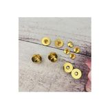 srtfootcare 14mm Troklu Çanta Mıknatısı 10 Takım Altın Sarı