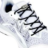 Srtfootcare Akıllı Vidalı Kilitli Elastik Outdoor Ayakkabı Bağcığı Yuvarlak 100CM (Siyah Nikel Vida) 1 Çift