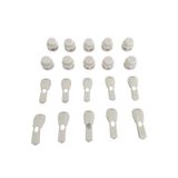 SRTfootcare Bağcık İçin Buton Model Akıllı Kilitl Mekanizması 5 Çift - 20 Parça (Beyaz)