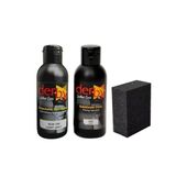 SRTfootcare Derby Deri Döşeme Boyası + Sabitleme Cilası + Siyah Sünger 3lü set Standart Renkler (Açık Gri)