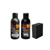 SRTfootcare Derby Deri Döşeme Boyası + Sabitleme Cilası + Siyah Sünger 3lü set Standart Renkler (Antrasit)