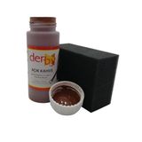 SRTfootcare Derby Mont, Direksiyon, Koltuk, Deri Eşya Boyası 100ml ve Siyah Sünger (Açık Kahve)