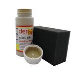 SRTfootcare Derby Mont, Direksiyon, Koltuk, Deri Eşya Boyası 100ml ve Siyah Sünger (Koyu Bej)