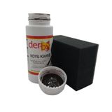 SRTfootcare Derby Mont, Direksiyon, Koltuk, Deri Eşya Boyası 100ml ve Siyah Sünger (Koyu Kahve)