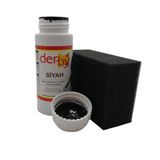 SRTfootcare Derby Mont, Direksiyon, Koltuk, Deri Eşya Boyası 100ml ve Siyah Sünger (Siyah)