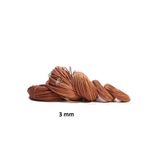 Srtfootcare Deri Ip Sırım Yuvarlak 3 Mm Naturel 1Mt Leathercraft, Deri Hobi