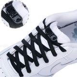 SRTfootcare Design Takbırak Yeni Nesil Kilitli Elastik Ayakkabı Bağcığı, Tak Bırak Akıllı Lastik Bağcık 1 Çift - Siyah
