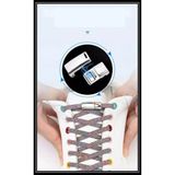 SRTfootcare Mıknatıslı Nikel Kapamalı Elastik Yassı Bağcık 100 cm 1 Çift - Beyaz