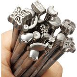 Srtfootcare Şekilli Deri Baskı Zımbası Craft Tools 20'li Set 10 cm Deri El Aleti - 10cm