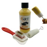 Srtfootcare Süet Nubuk Ayakkabı Bakım Boyası 110 gr ve 4 Yönlü Temizleme Fırçası - Bej