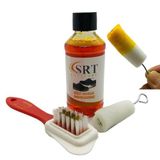 SRTfootcare Süet Nubuk Ayakkabı Bakım Boyası 110 Gr ve 4 Yönlü Temizleme Fırçası (Cat Sarısı)