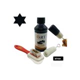 Srtfootcare Süet Nubuk Ayakkabı Bakım Boyası 110 gr ve 4 Yönlü Temizleme Fırçası - Siyah