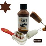 Srtfootcare Süet Nubuk Ayakkabı Bakım Boyası 110 gr ve 4 Yönlü Temizleme Fırçası - Toprak